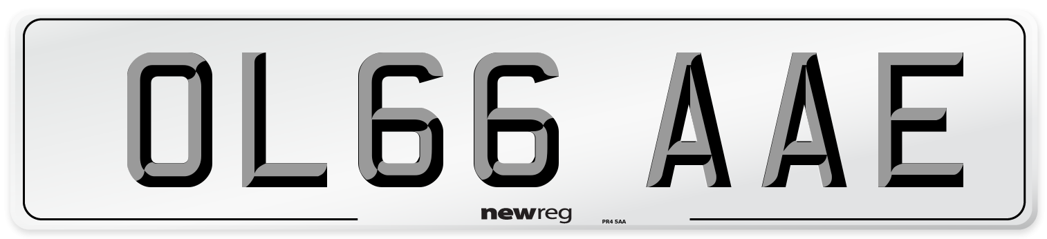 OL66 AAE Number Plate from New Reg